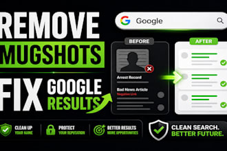 remove mugshots, negative articles, arrest records, unwanted links on google