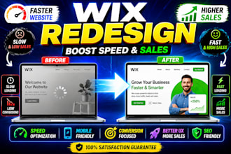 migrate your wix website for better speed and  sales wix website redesign