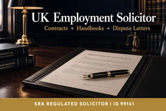 be your UK solicitor for employment contract handbook offer letter property law