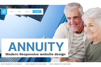 design redesign wix wordpress annuity, final expense website brochure design