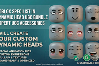 create custom roblox dynamic head with facs rigging and ugc bundle