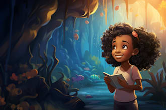 draw professional children book illustration