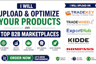 upload product on tradekey tradewheel exporthub kiddle kompass b2b marketplaces