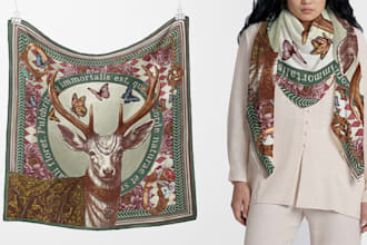 design a unique scarf for your textile and fashion brand