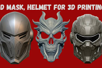model 3d mask design 3d helmet stl file printable model for 3d printing