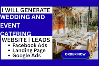 generate wedding and event catering leads using wordpress with a website