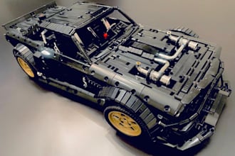 design 3d lego model moc, lego technic, car, toy set with instruction