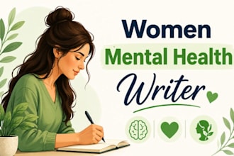 write women mental health self care and motivational articles