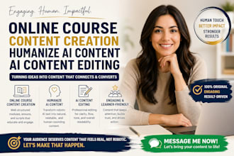 create online course content, humanize ai content, and ai content editing