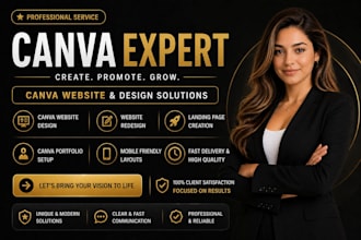 canva website design canva website redesign landing page website canva portfolio