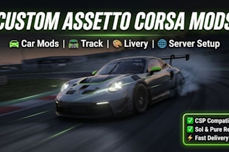 create custom assetto corsa car mods, tracks, livery and server setup