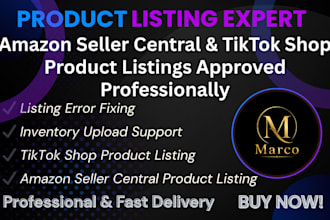 do amazon seller central tiktok shop product listings approved professionally