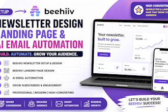 setup beehiiv newletter design beehiv landing page  beehiv ai email automation