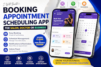 build booking appointment app, scheduling app for salon, doctor or business