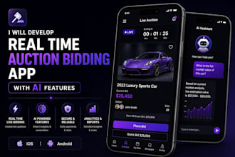 develop real time auction bidding app with ai features