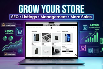 manage and grow your ecommerce store to increase sales and performance
