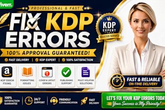 fix error modify, resize, edit book cover, ebook cover KDP manuscript for amazon