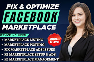 fix facebook marketplace issues, list products on fb marketplace for you