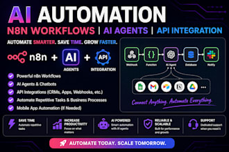 develop ai automation workflows n8n intagration ai agents mobile app automation