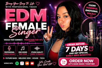 be your female singer for melodic techno minimal deep tech house melodic house