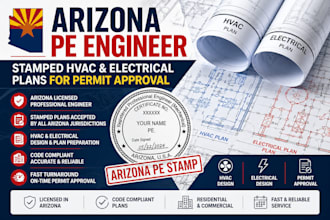 arizona pe engine hvac and electrical plans for permit approval
