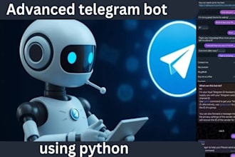 develop a custom telegram bot with python for you