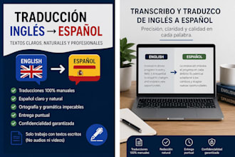transcribe and translate text from english to spanish