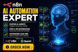 be your n8n ai automation expert, n8n ai agent, n8n workflows, API integrations