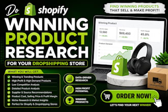 do shopify product research to find winning dropshipping products