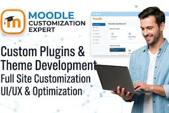 develop custom moodle plugins, themes, and integrations