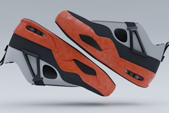 create high quality 3d sneaker ads for your brand advertisement