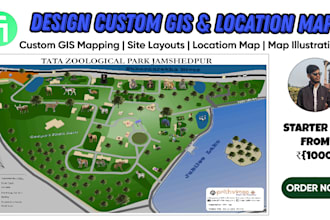 design custom maps, location maps, gis maps or map illustrations