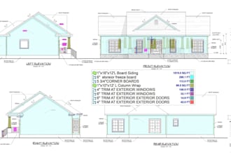 prepare full framing quantity takeoff for residential and commercial buildings