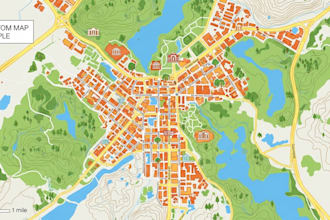 design custom svg map, editable vector map and city map