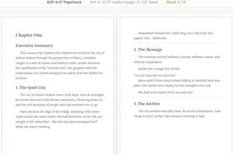format your manuscript into a professional KDP ready book