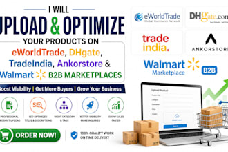 upload products eworldtrade dhgate tradeindia ankorstore walmart b2b marketplace