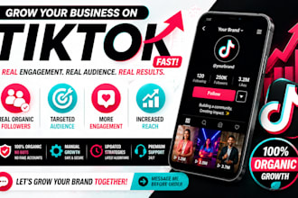 manage tiktok marketing and promotion for organic follower growth