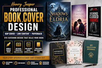 book cover design for fantasy, sci fic, fix error kindle book cover, book design