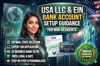 help you get approved for mercury bank and USA bank account as a non resident