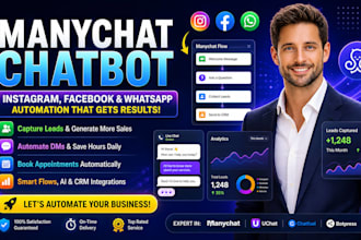 build manychat automation, uchat, dm, n8n ai agent, n8n workflow or sales funnel