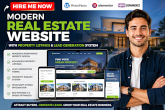 build real estate website for agents with lead generation and property listings
