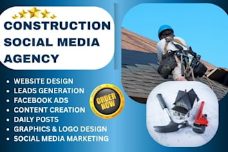 construction social media marketing manager roofing solar home improvement leads