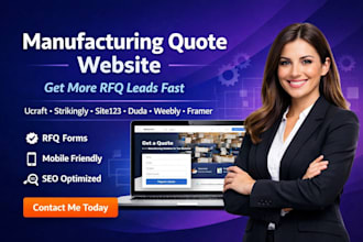 build ucraft strikingly site123 duda weebly framer manufacturing quote website