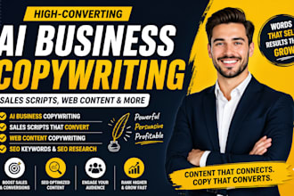write ai business copywriting sales scripts copy writer web content copy writing