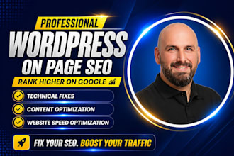 do on page SEO, off page and technical optimization of wordpress website