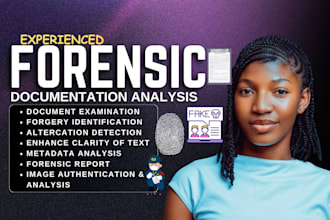 do forensic documents analysis for forgery and alteration detection, report
