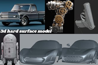 3d hard surface model 3d sculpting vehicle 3d car model prototype 3d printing