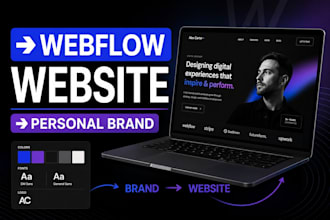 build a modern portfolio business brand webflow website