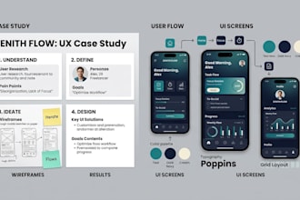 create UX case study and UI design