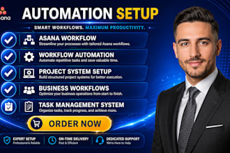 setup and automate asana notion jira workflows dubsado zoho crm automation